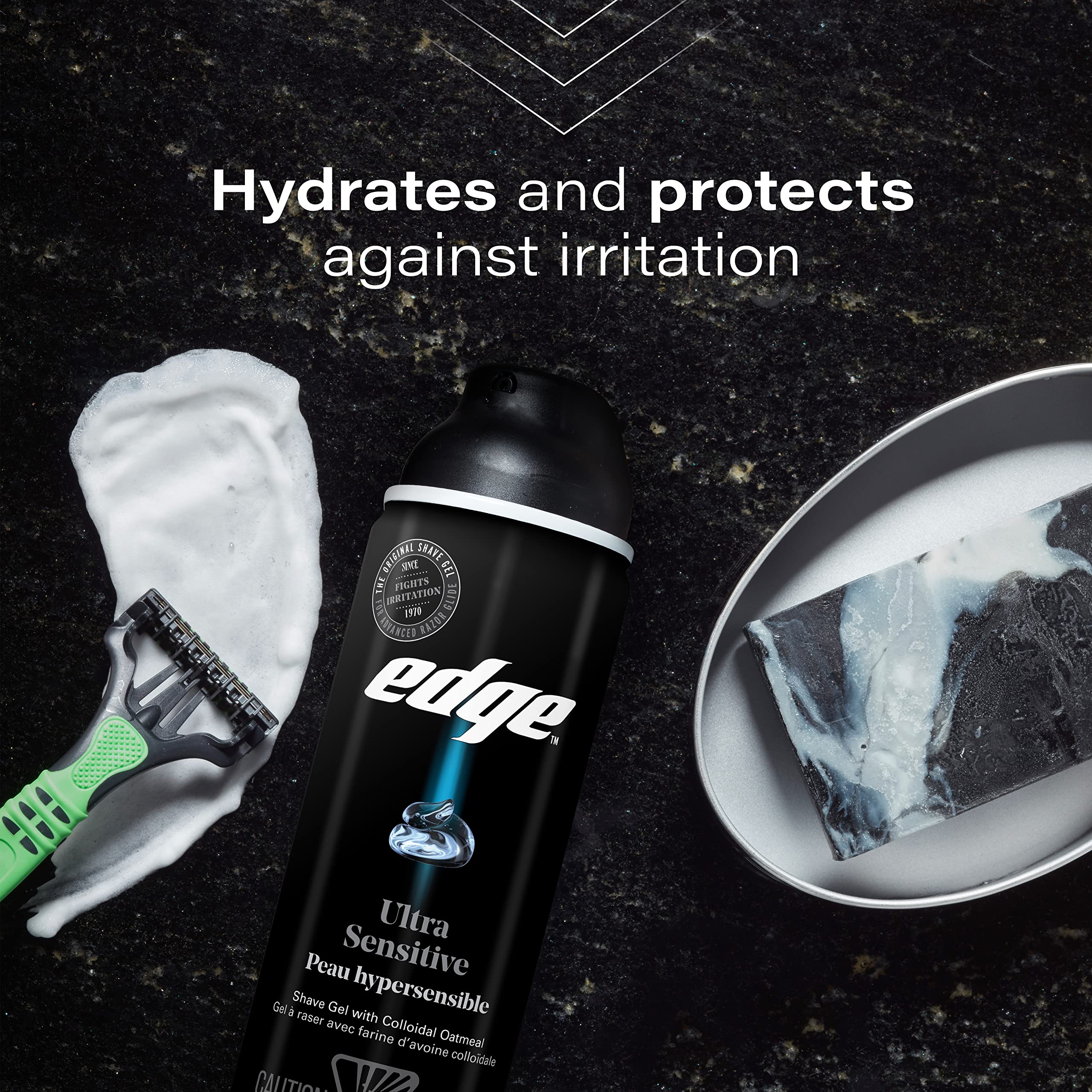 Ultra Sensitive Shave Gel Men Shave Gel by Edge, 7 Ounce